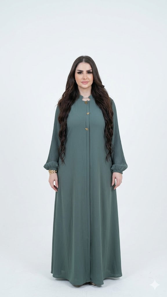Abaya royale Haya™ – dotée de manches plissées et d'un tissu fluide luxueux