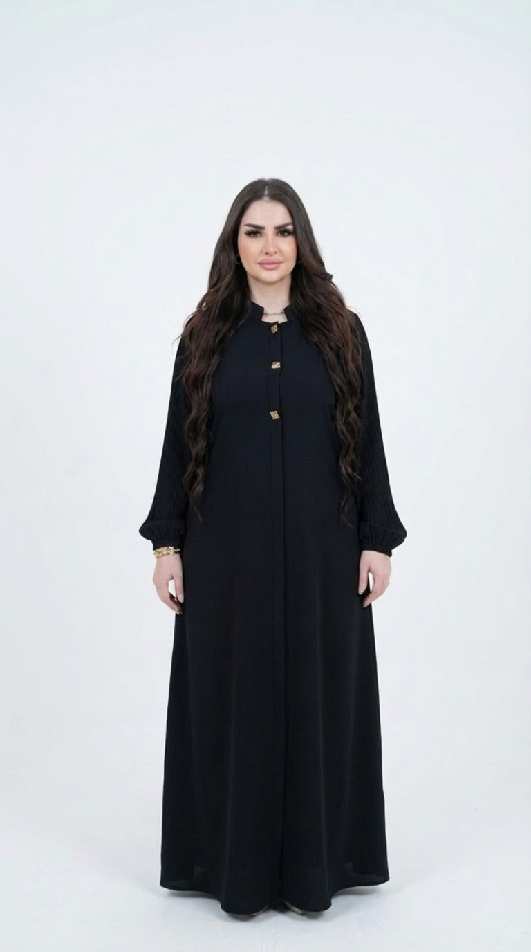 Abaya royale Haya™ – dotée de manches plissées et d'un tissu fluide luxueux